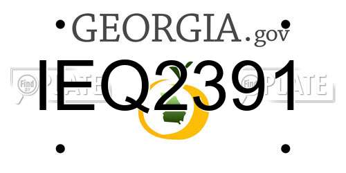 IEQ2391 Georgia License Plate