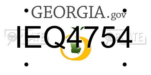 IEQ4754 Georgia License Plate