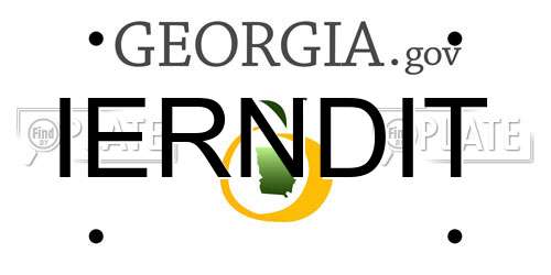 IERNDIT Georgia License Plate