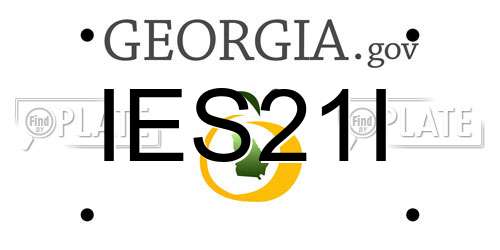 IES21I Georgia License Plate