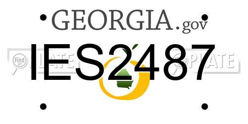 IES2487 Georgia License Plate