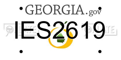 IES2619 Georgia License Plate