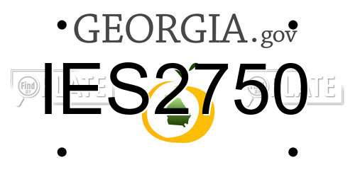 IES2750 Georgia License Plate