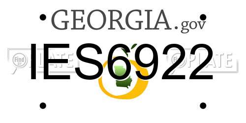 IES6922 Georgia License Plate