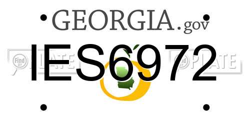 IES6972 Georgia License Plate