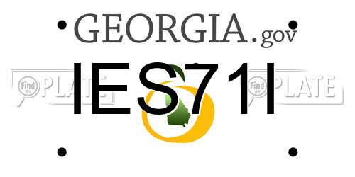 IES71I Georgia License Plate