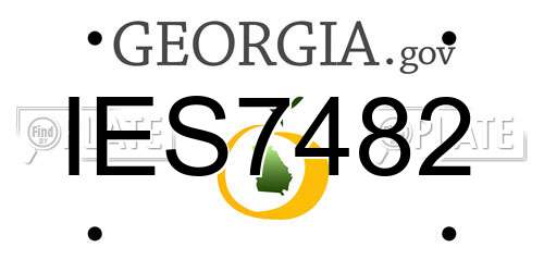 IES7482 Georgia License Plate