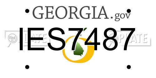IES7487 Georgia License Plate