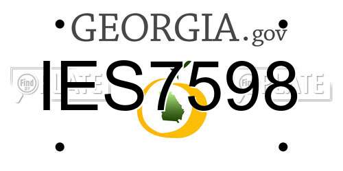 IES7598 Georgia License Plate