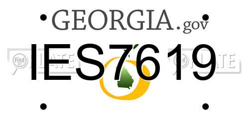 IES7619 Georgia License Plate