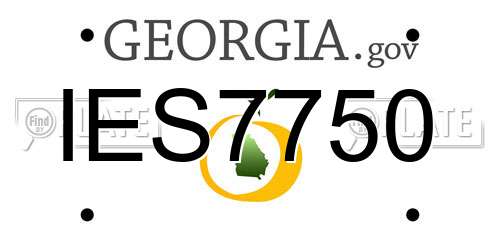 IES7750 Georgia License Plate
