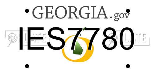 IES7780 Georgia License Plate