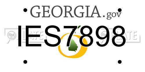 IES7898 Georgia License Plate
