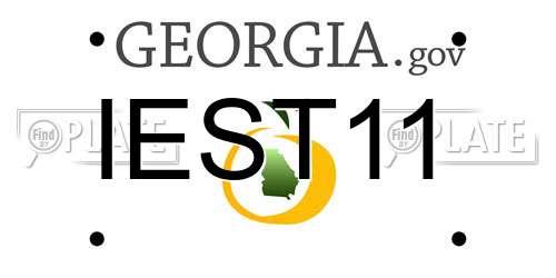 IEST11 Georgia License Plate
