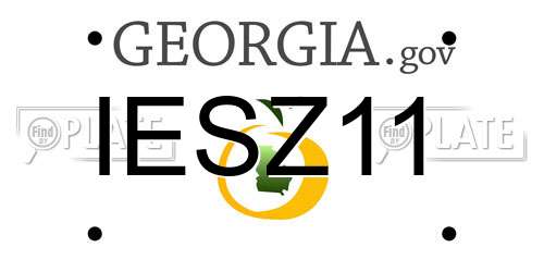 IESZ11 Georgia License Plate