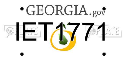 IET1771 Georgia License Plate