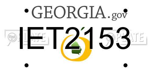 IET2153 Georgia License Plate