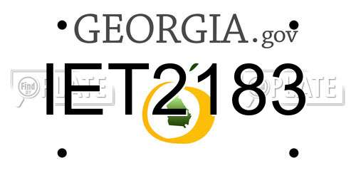 IET2183 Georgia License Plate