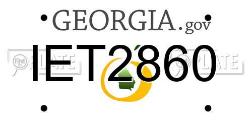 IET2860 Georgia License Plate