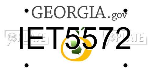 IET5572 Georgia License Plate