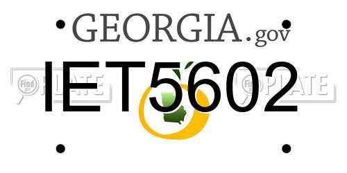 IET5602 Georgia License Plate