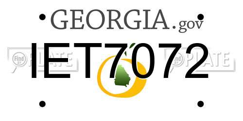 IET7072 Georgia License Plate