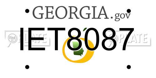 IET8087 Georgia License Plate