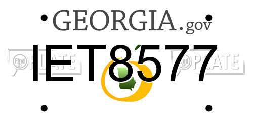 IET8577 Georgia License Plate
