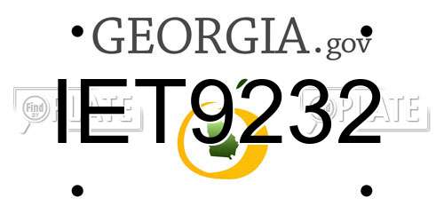IET9232 Georgia License Plate