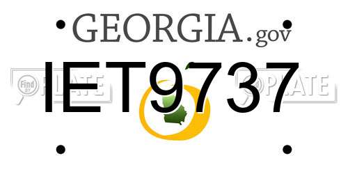 IET9737 Georgia License Plate