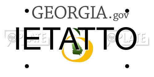 IETATTO Georgia License Plate