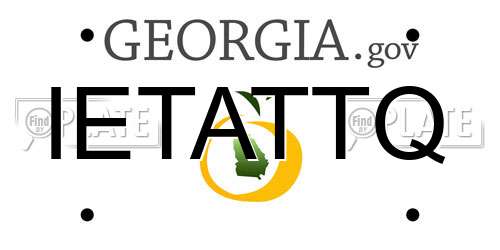 IETATTQ Georgia License Plate