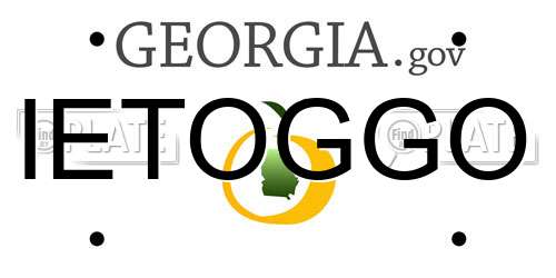 IETOGGO Georgia License Plate