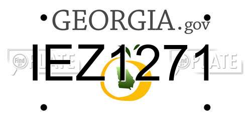 IEZ1271 Georgia License Plate