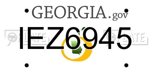 IEZ6945 Georgia License Plate