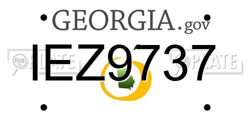 IEZ9737 Georgia License Plate
