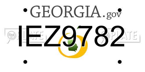 IEZ9782 Georgia License Plate