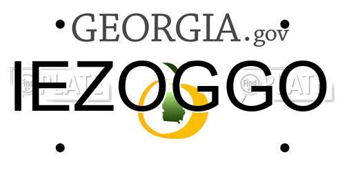 IEZOGGO Georgia License Plate
