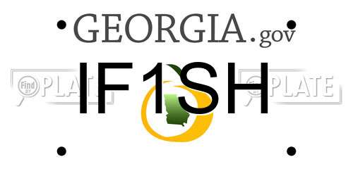 IF1SH Georgia License Plate
