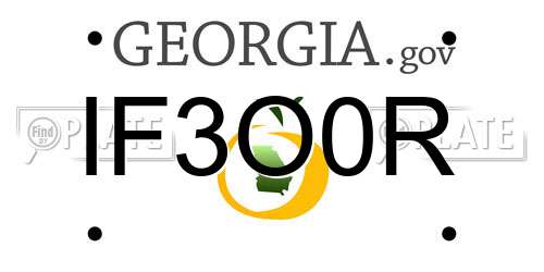 IF3O0R Georgia License Plate