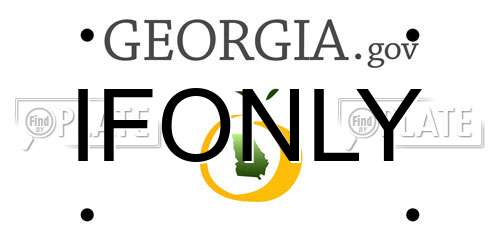 IFONLY Georgia License Plate