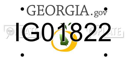 IG01822 Georgia License Plate