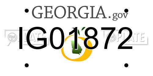 IG01872 Georgia License Plate
