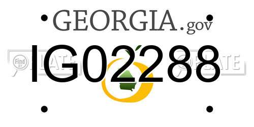 IG02288 Georgia License Plate