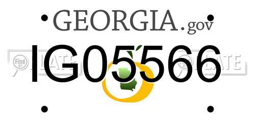 IG05566 Georgia License Plate
