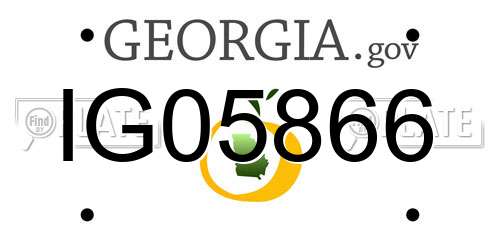 IG05866 Georgia License Plate