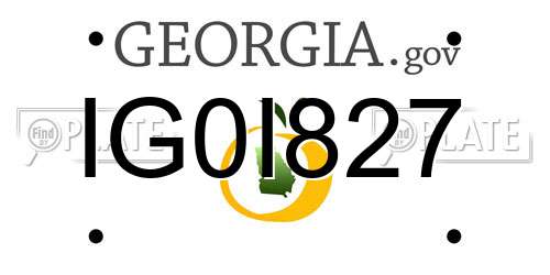 IG0I827 Georgia License Plate