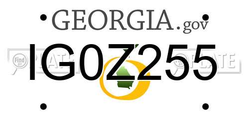IG0Z255 Georgia License Plate