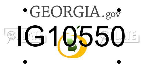 IG10550 Georgia License Plate