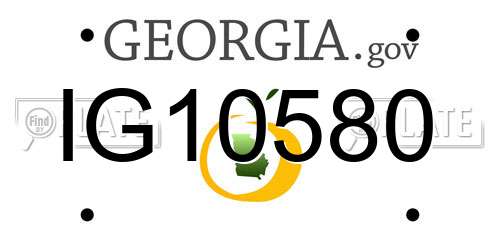 IG10580 Georgia License Plate